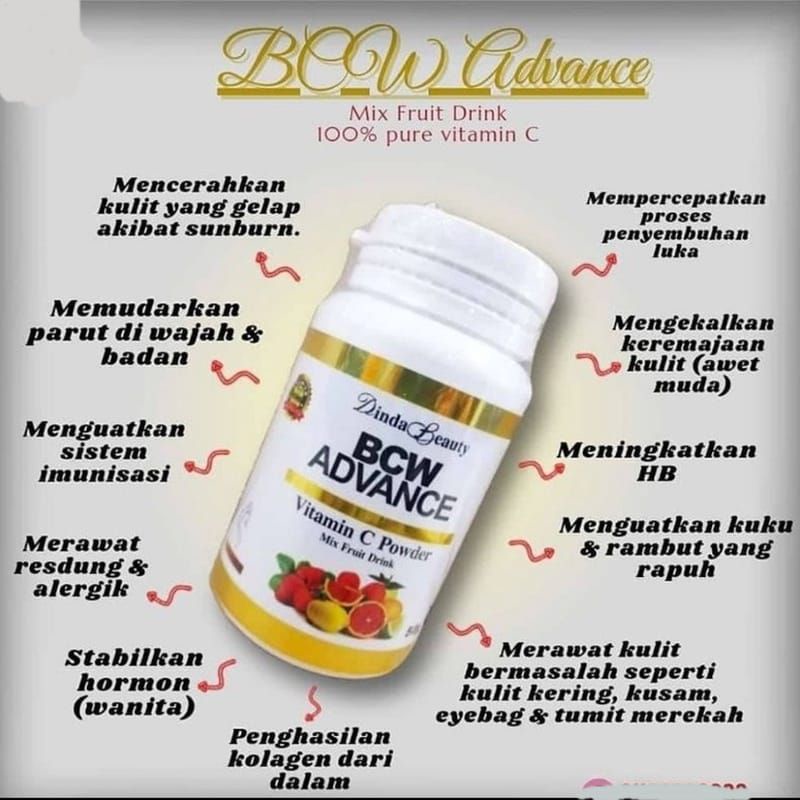 BCW advance suplemen pemutih badan permanen