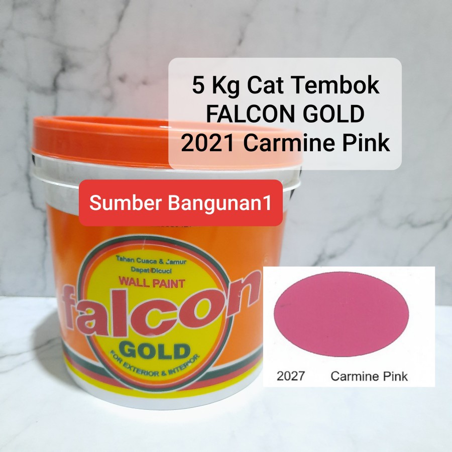 Falcon Gold 2027 Carmine Pink fanta merah cat tembok dinding triplek