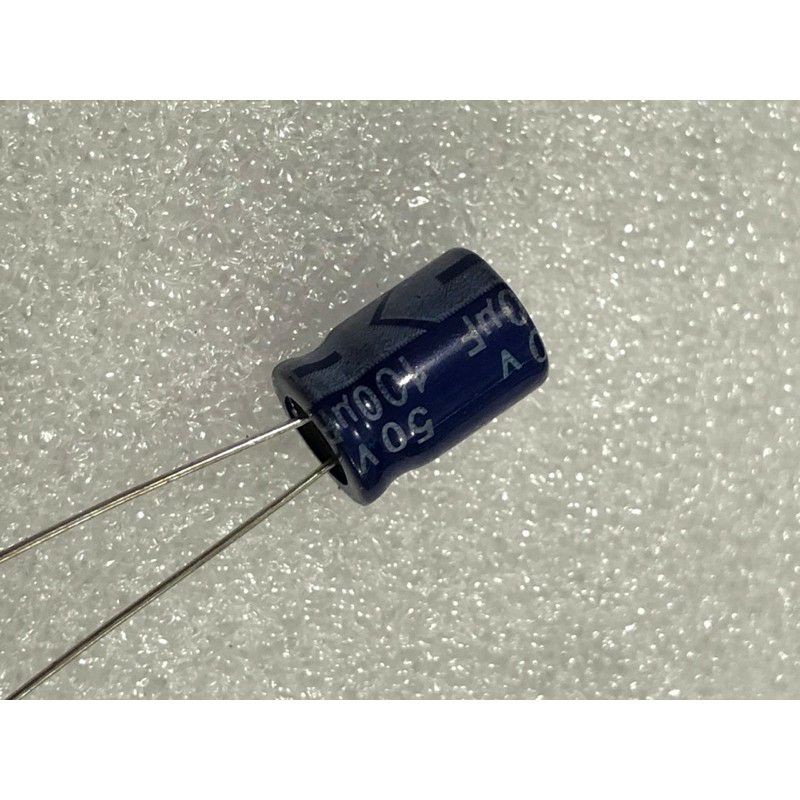 100Pcs Capacitor Elco 100uf 50v Kapasitor Elko 100uf 50v