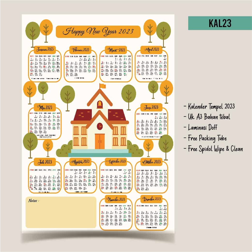 

Artomaringi Kalender Dinding 2025 / Kalender Tempel Custom KAL20
