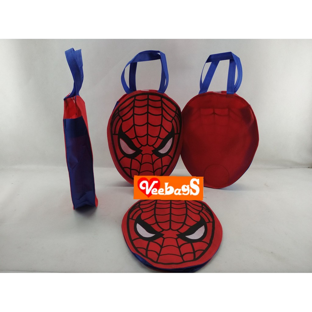 Goodie Bag Spiderman, Souvenir Ulang Tahun, Tas Ulang Tahun, GoodyBag, Perlengkapan Ulang Tahun