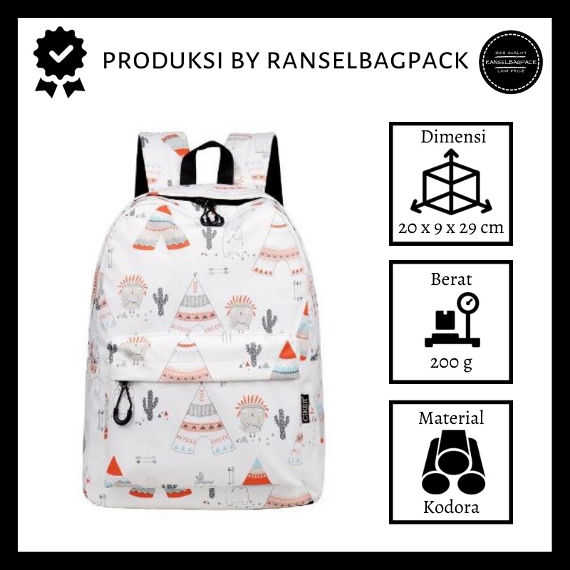 Tas Ransel Mini Backpack Punggung Bahu Model Motif Terbaru Kekinian Sekolah Travelling Perempuan Wanita Cewek