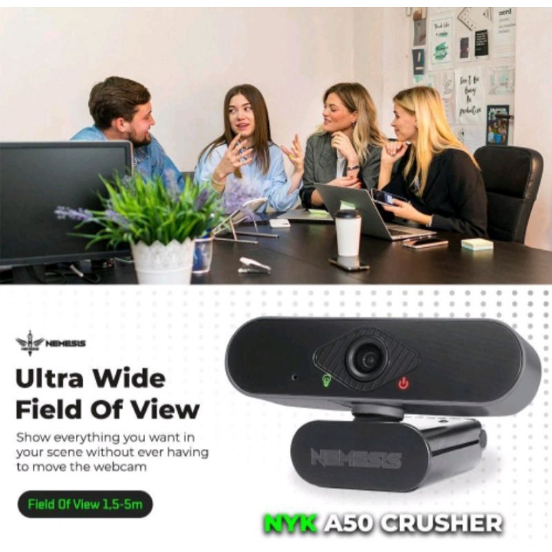 Webcam Nyk A50 crusher Full HD 1080p 30Fps Ultra Wide Field of View Fixed Focus original