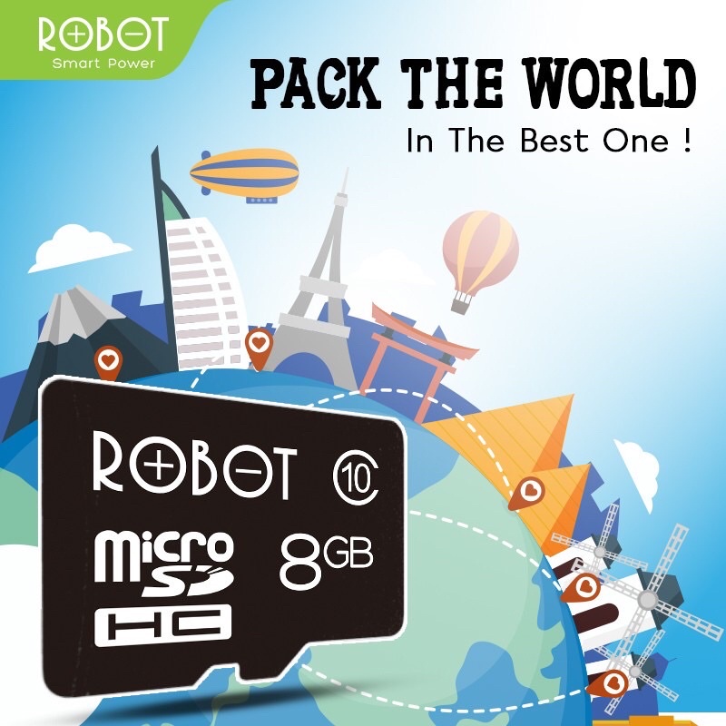 Micro SD ROBOT TF 4GB/8GB/16GB/32GB Memory Card  Kartu Memori HP Class 10 - Garansi ResmI 1 Tahun