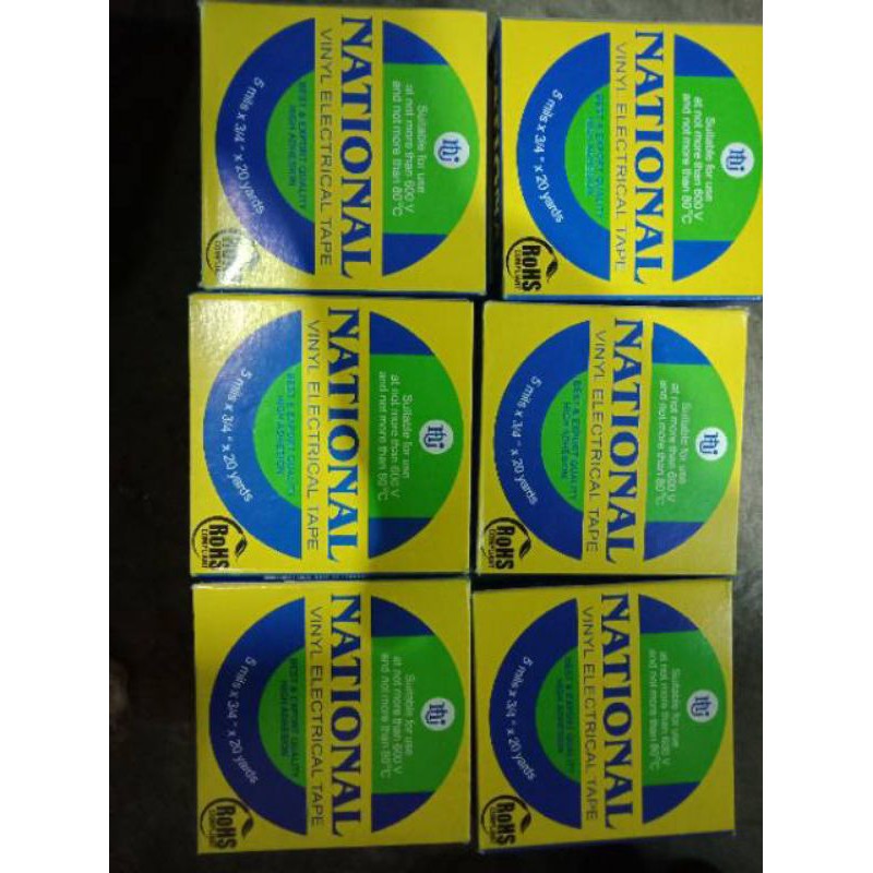 

NATIONAL ISOLASI LISTRIK HITAM 3/4 " INCI 20 YARD SELOTIP SOLASI VINYL ORIGINAL ASLI PROMO