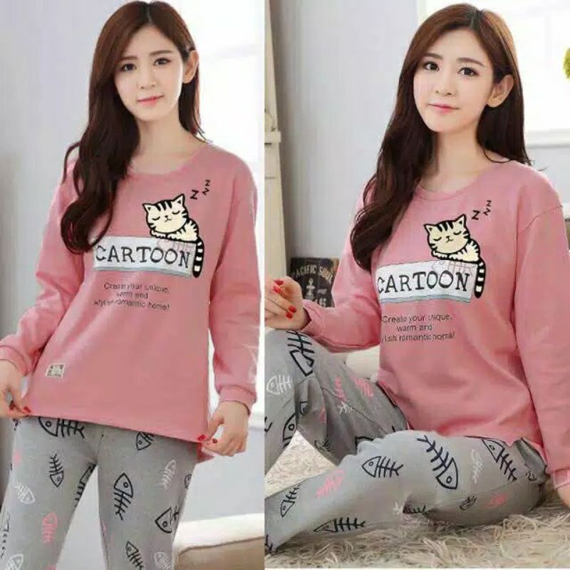 piyama wanita_baju tidur cat cartoon konveksi