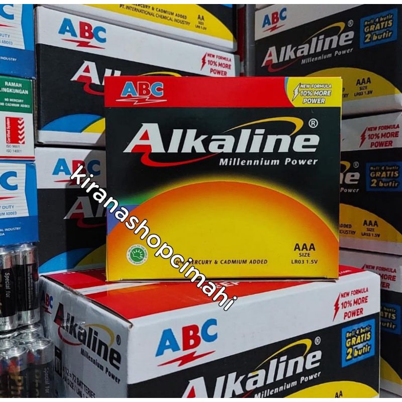 batre abc alkaline AAA kemasan isi 24set / battery /baterai A3