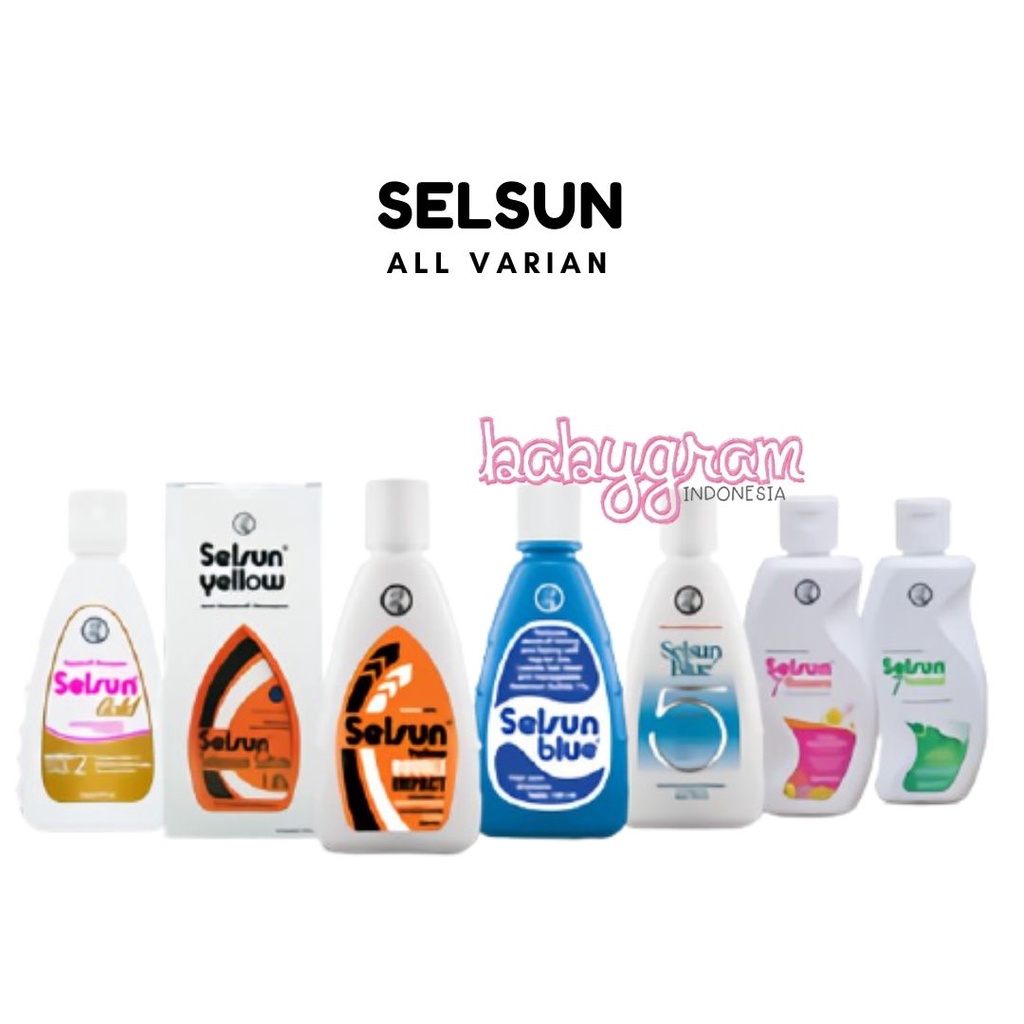 Selsun All Varian Blue 5 / Double Impact / Gold / 7 Seven Flowers Bunga Tujuh Herbal 60ML 120 ML Sampoo Obat Anti Ketombe Dandruff Sampo