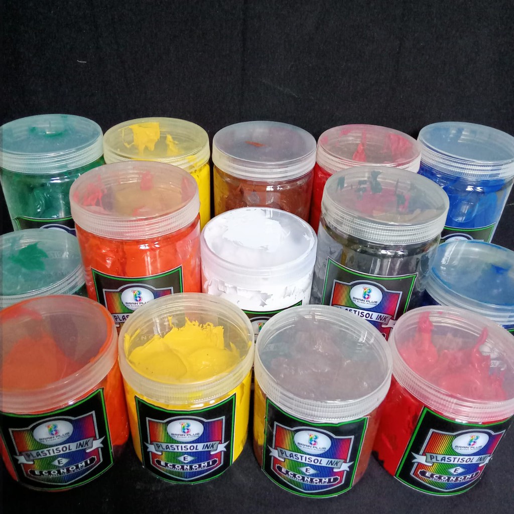 

HJK Tinta Sablon PLASTISOL ECONOMY Brain Plus MERAH 1kg