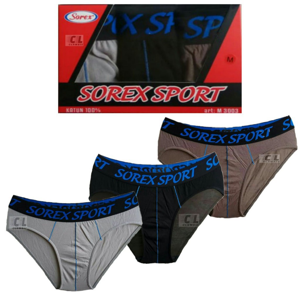 Celana Dalam Pria Dewasa Boxer-Segitiga Sorex / CD Kolor Cowok Laki Art 363,364,365,366,M3003,M 3007