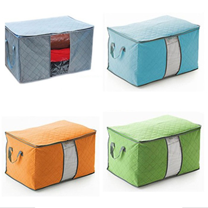 Storage Bag Box Bamboo - Tempat Simpan Baju Selimut Mainan LEBAR Bambo Organizer