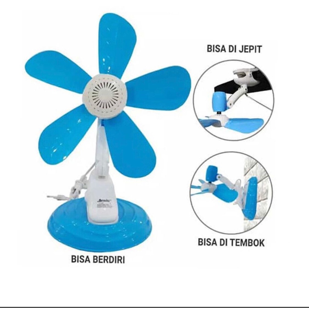 Promo!!!! Kipas Angin Jepit Arashi 3 in 1Clip Fan Clipfan ARASHI 20W 5 Baling