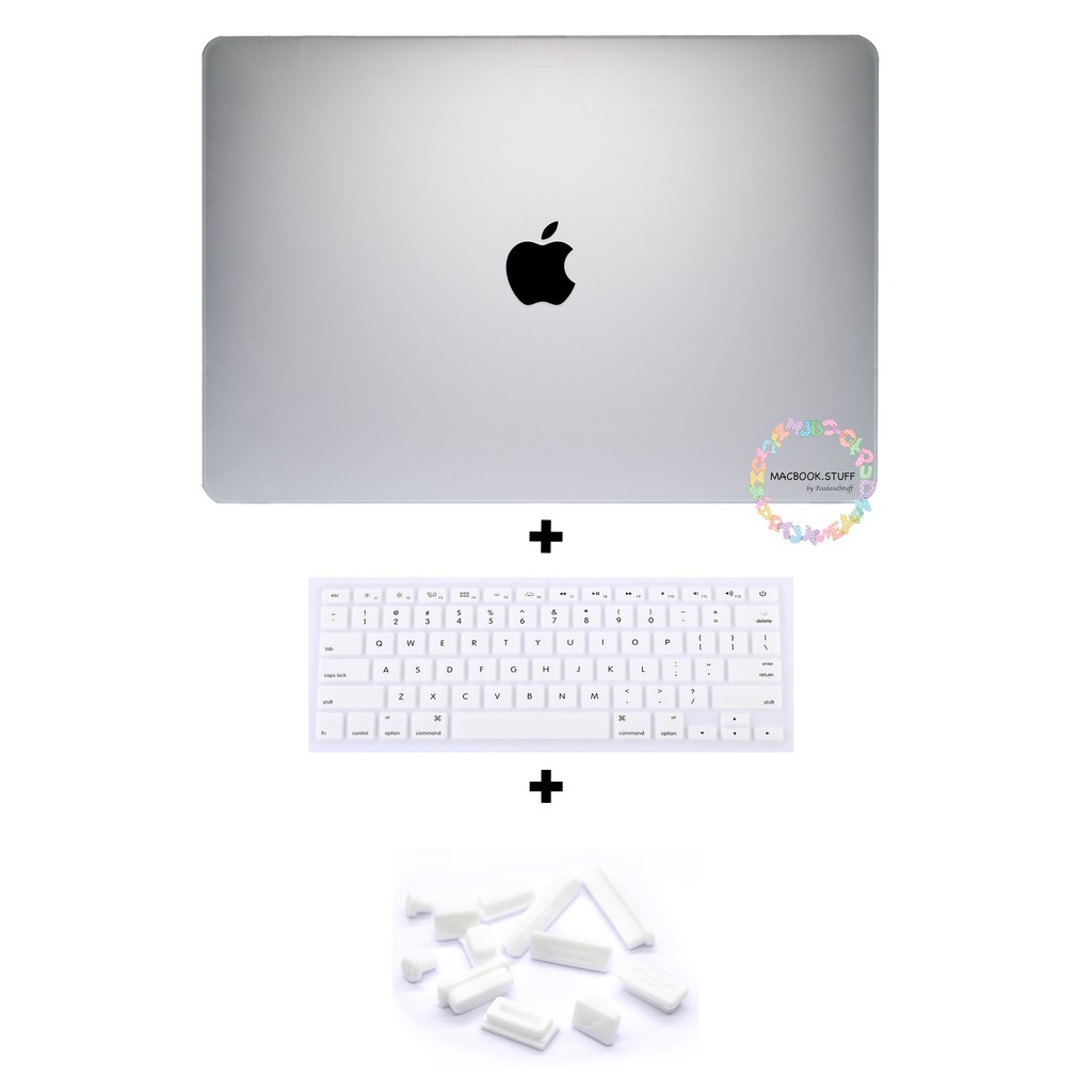 PAKET MACBOOK MATTE CASE KEYBOARD DUSTPLUG NEW AIR PRO M1 11 12 13 15 16 CD DVD ROOM / TOUCHBAR