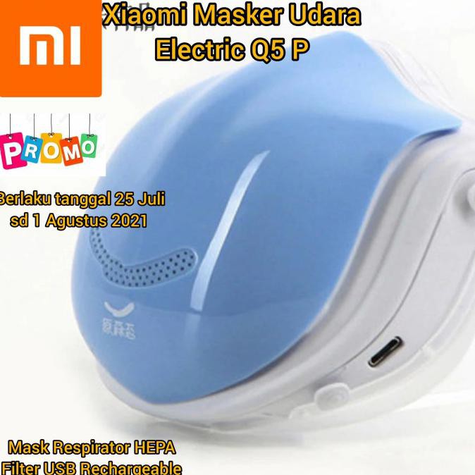 Xiaomi Masker Udara Electric Mask Respirator HEPA Filter USB Rechargea