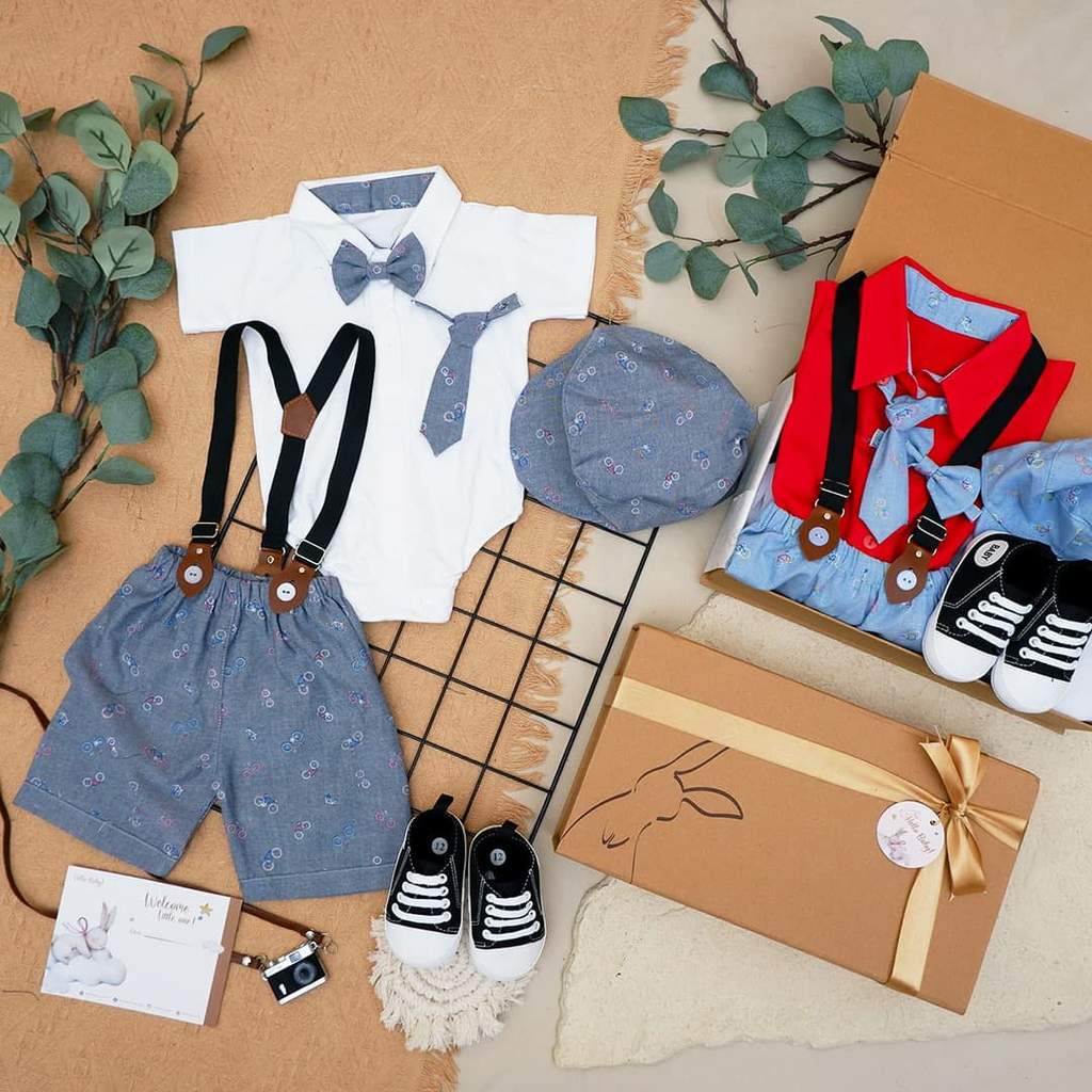 LIO036 Boys Baby Hampers 0-12 months/ Hampers bayi newborn/ Kado bayi/ baby boys gift set-Adolf White