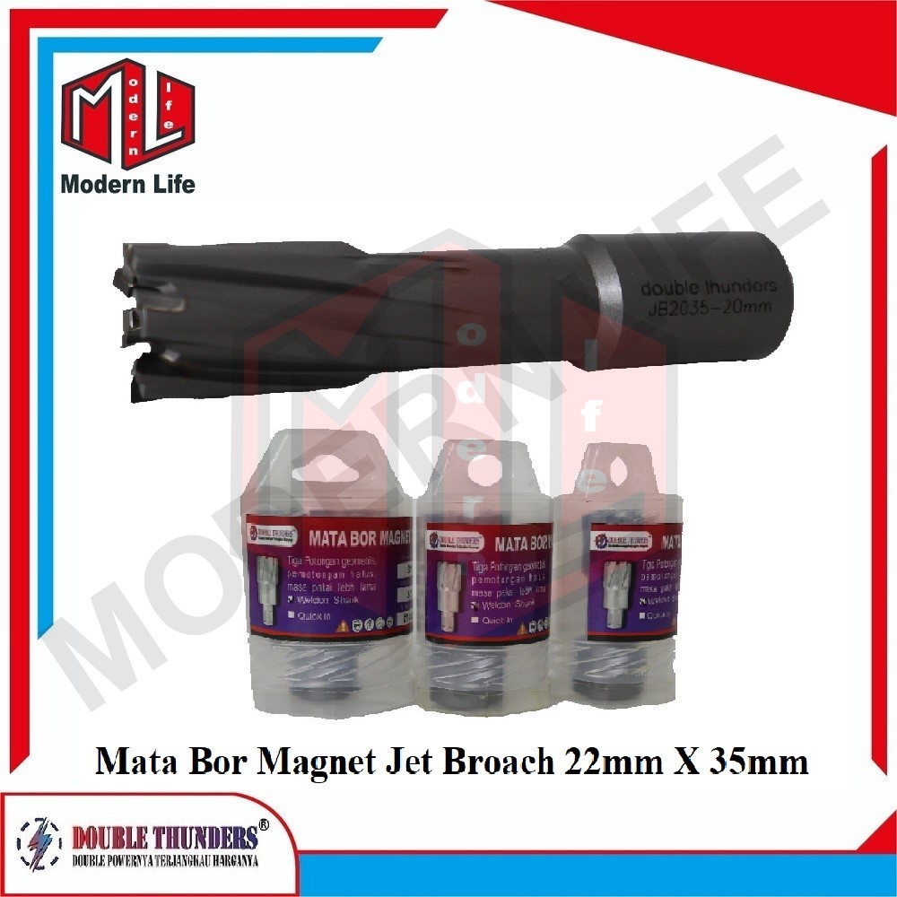 Mata Bor Magnet Jet Broach Jetbroach TCT Cutter 22mm X 35mm ORIGINAL