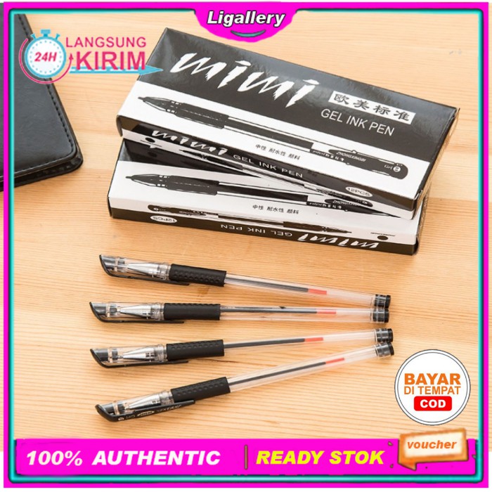 

Ligallery - Pulpen Gel Mimi 0,5 mm Internasional Standard Alat Tulis Sekolah Kantor