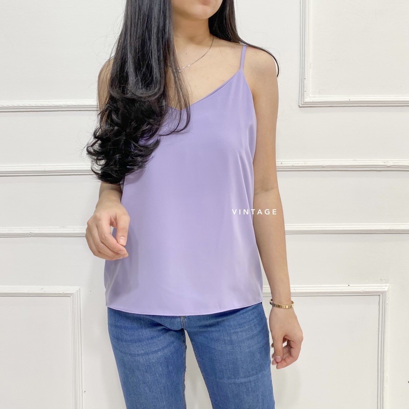 TANKTOP WANITA BASIC TANKTOP KOREA TANKTOP TALI KECIL-Lillac