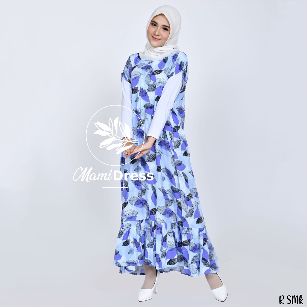 LEAF SERIES - Daster Premium Ruffle Panjang Semata Kaki Busui Friendly LD 120 PJ 130 / Daster Kekinian Mamidress