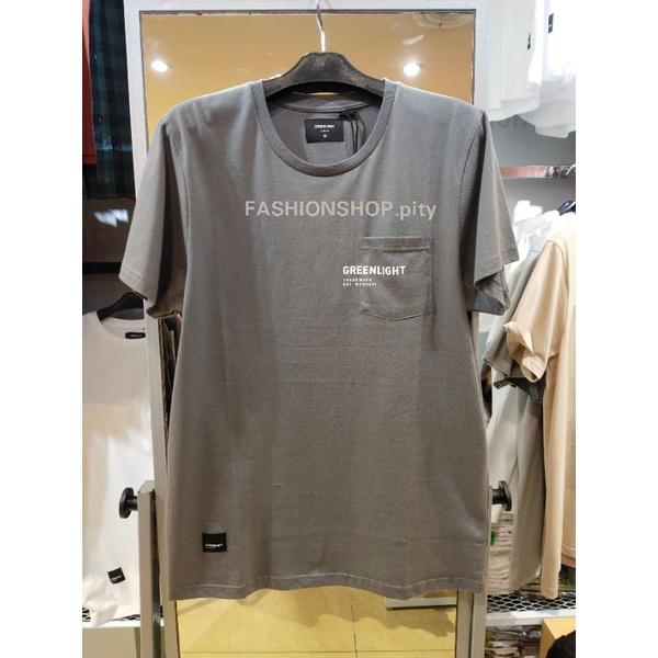 [100% ORIGINAL] KAOS PRIA GREENLIGHT POLOS KANTONG FONT GRLT KECIL WARNA HITAM PUTIH ABU