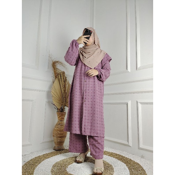 LD 120 SETCEL TUNIK CRINKLE AIRFLOW URAGIRI SETELAN TUNIK CRINKLE URAGIRI SETELAN CRINGKEL JUMBO