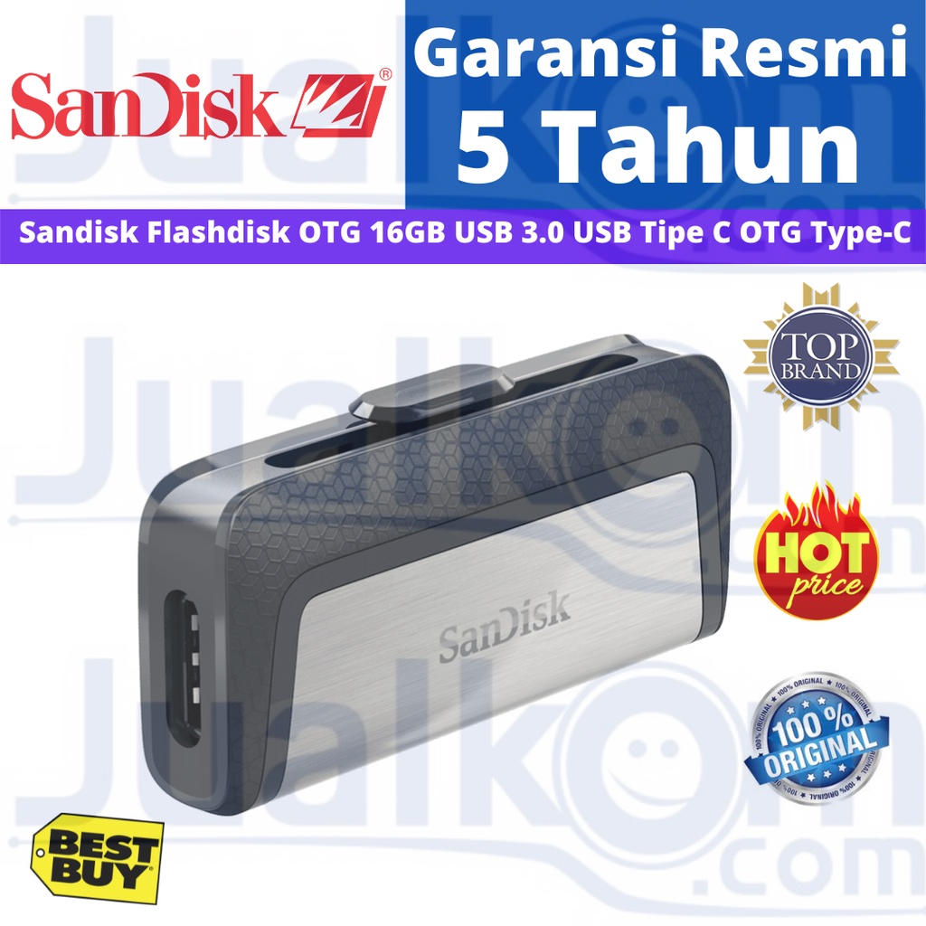 Sandisk Ultra Dual Drive USB TYPE C 16 GB Flashdisk OTG Type-C 3.1