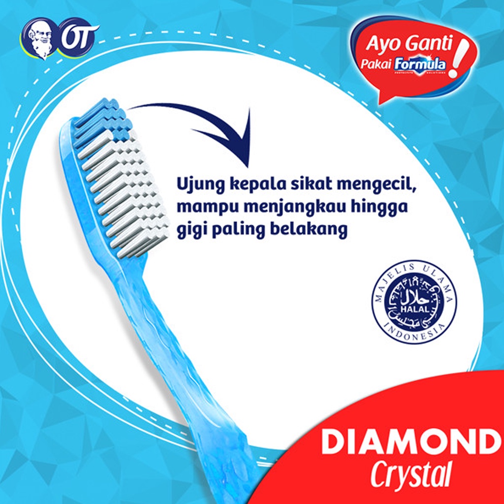 SIKAT GIGI FORMULA DIAMOND CRYSTAL MEDIUM TOOTHBRUSH