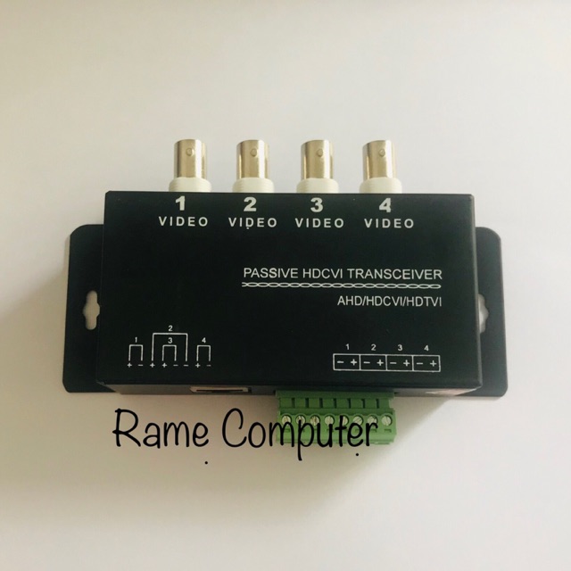 PASSIVE HDVCI TRANSCEIVER - Video Balun Pasif 4CH 4 Channel AHD Analog Ekonomis Jarak Jauh Murah