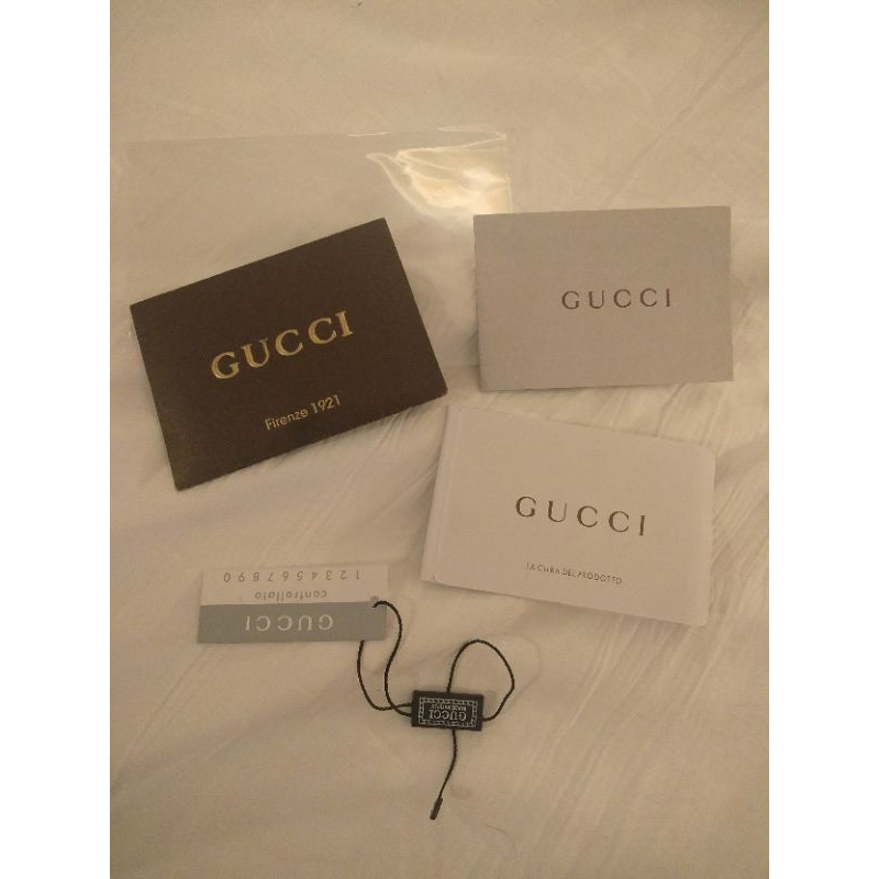 Sertifikat Tas Gucci premium, set amplop, bagtag