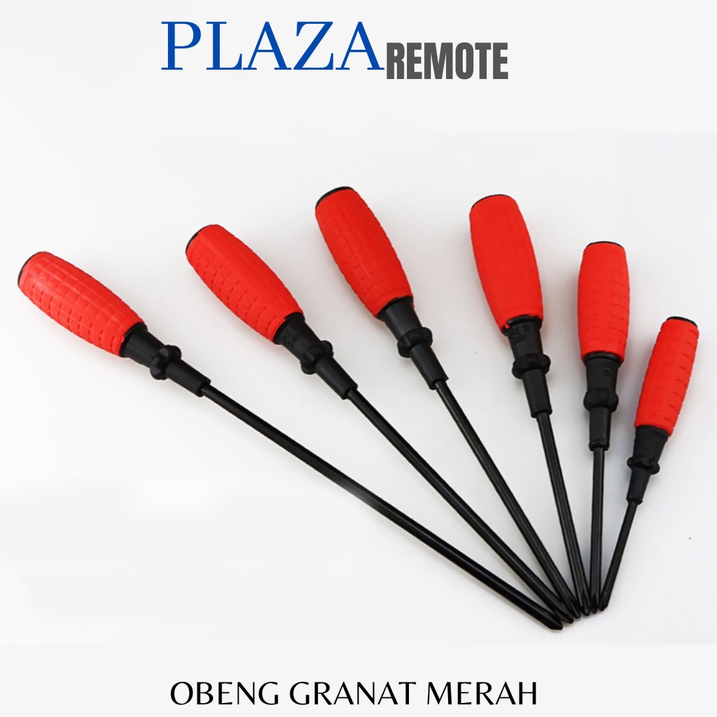 OBENG PLUS + GRANAT KARET ANTI SLIP 5 INCH 160 MM