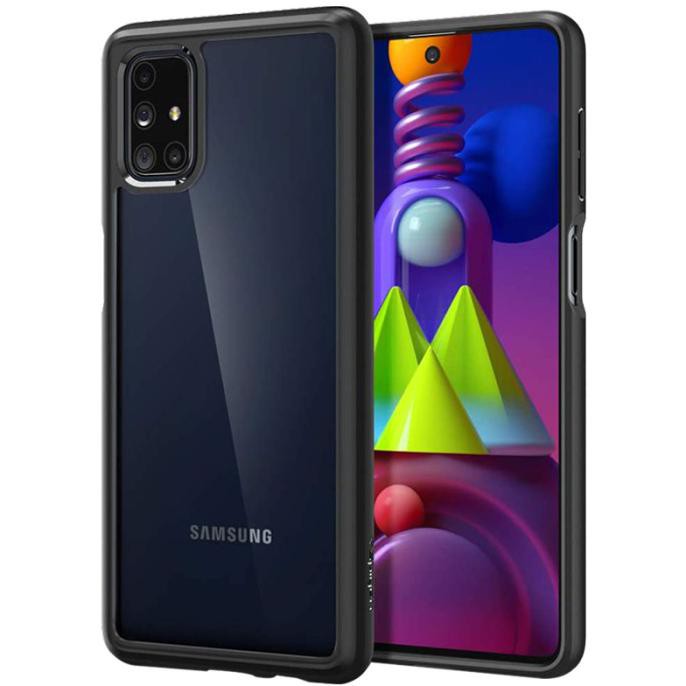 CASE SAMSUNG GALAXY M51 SPIGEN ULTRA HYBRID ANTI CRACK CLEAR CASING - MATTE BLACK