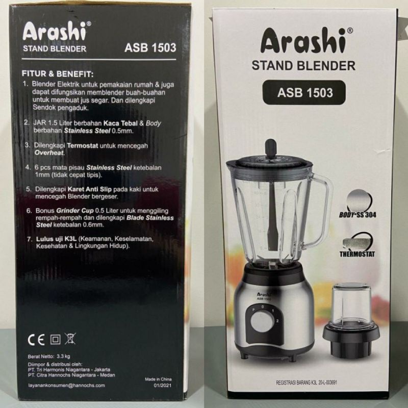 Blender Arashi Stand Blender ASB 1503