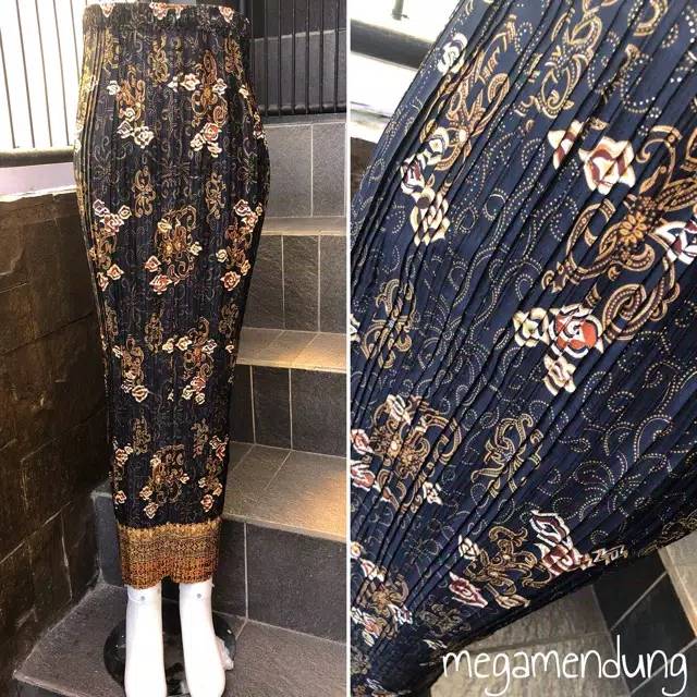 Rok plisket motif batik / rok setelan kebaya / rok serut