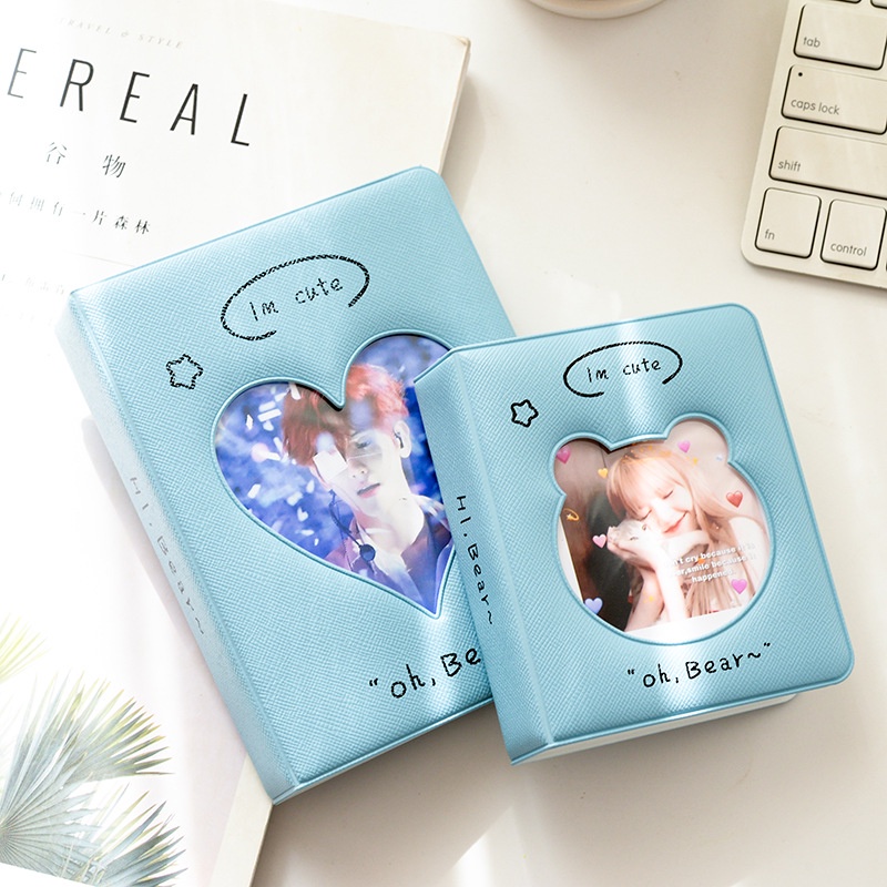 Ins Album Foto 3inch Lovely Bear Photocards Collection Book Card Holder Untuk Kartu Lomo Fuji Instax