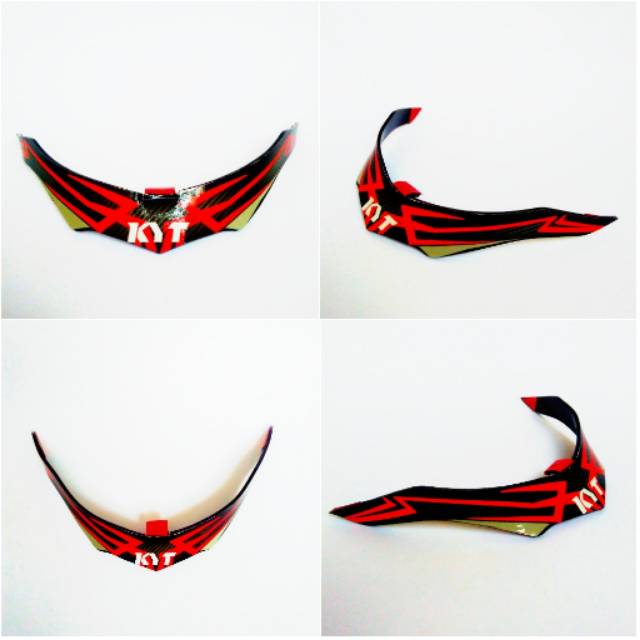 Spoiler KYT Falcon Carbon Red Black / kyt falconcarbon merah hitam