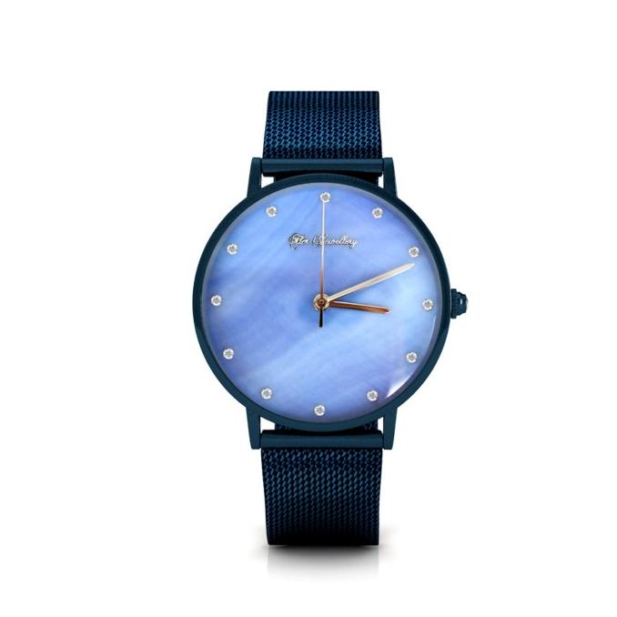 Multi Blue Shell Watch - Jam Tangan Crystal by Her Jewellery barang ada