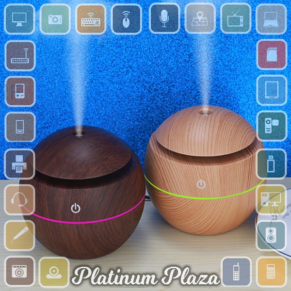 Taffware Aromatherapy Air Humidifier Desain Kayu - HUMI H41 - Yellow`E03T17-