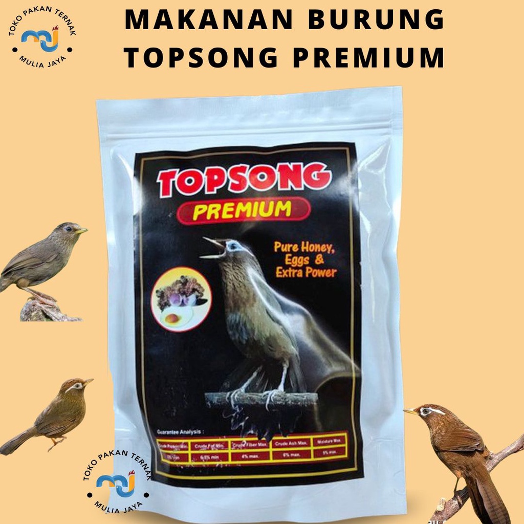 Topsong Top Song Premium Pakan Burung Hwa Mei Dll 1kg