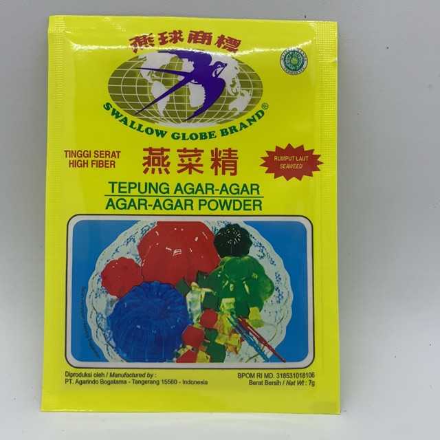 [READY STOCK] Agar Agar Swallow Sachet 7gr PUTIH