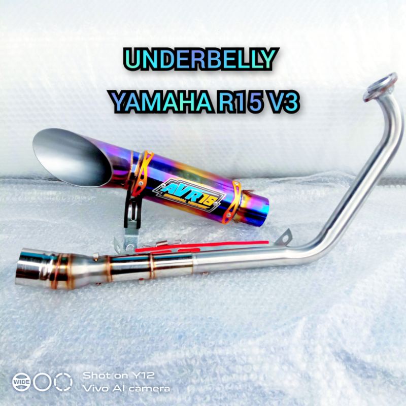 Knalpot R15V3 Underbelly  Racing Avr15 Corong runcing