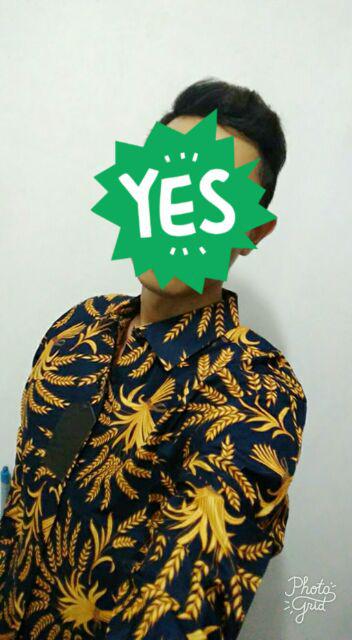 Odza Baju Pria Lengan Panjang Batik Modern Slimfit Pria Hem Solo