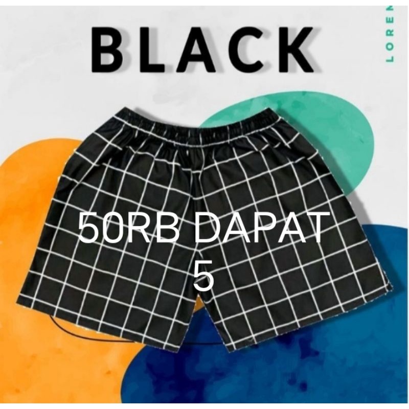 CELANA BOXER TARTAN UNISEX/BOXER MOTIF KOTAK-KOTAK