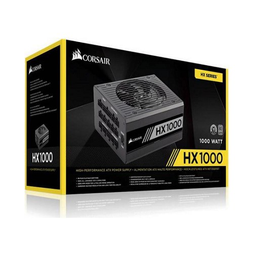 Corsair HX1000 Power Supply 1000Watts Modular 80+ Platinum GARANSI RESMI | PSU