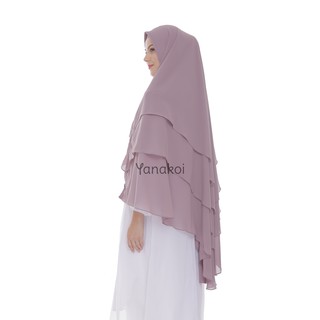 Yanakoi Hijab Jilbab  Khimar Khadijah Warna  Ungu Taro  