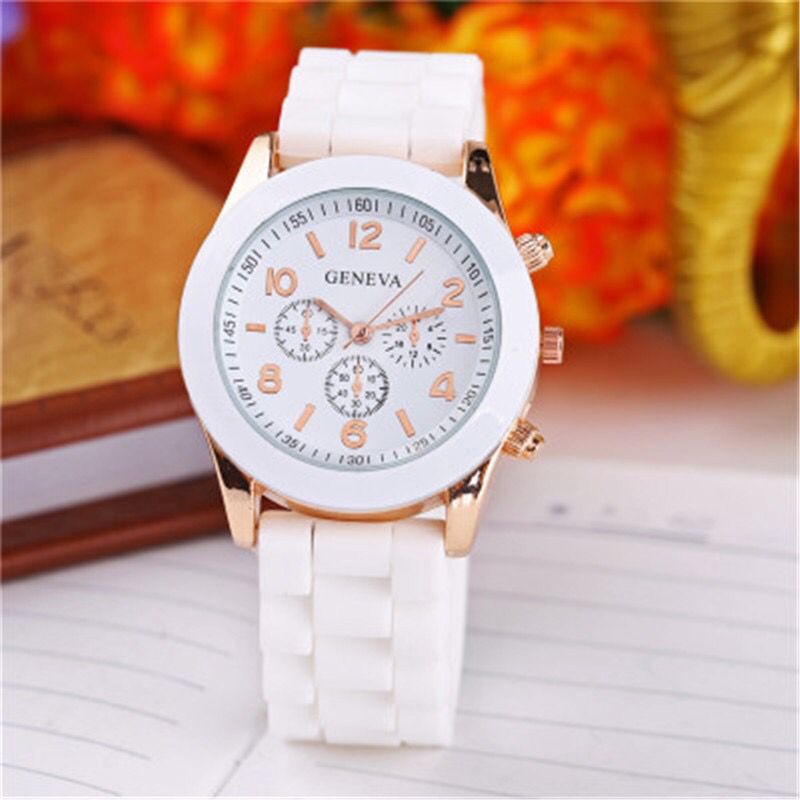 (GROSIRJAYA32) Jam tangan wanitay GENEVA KARET analog watch casual mode