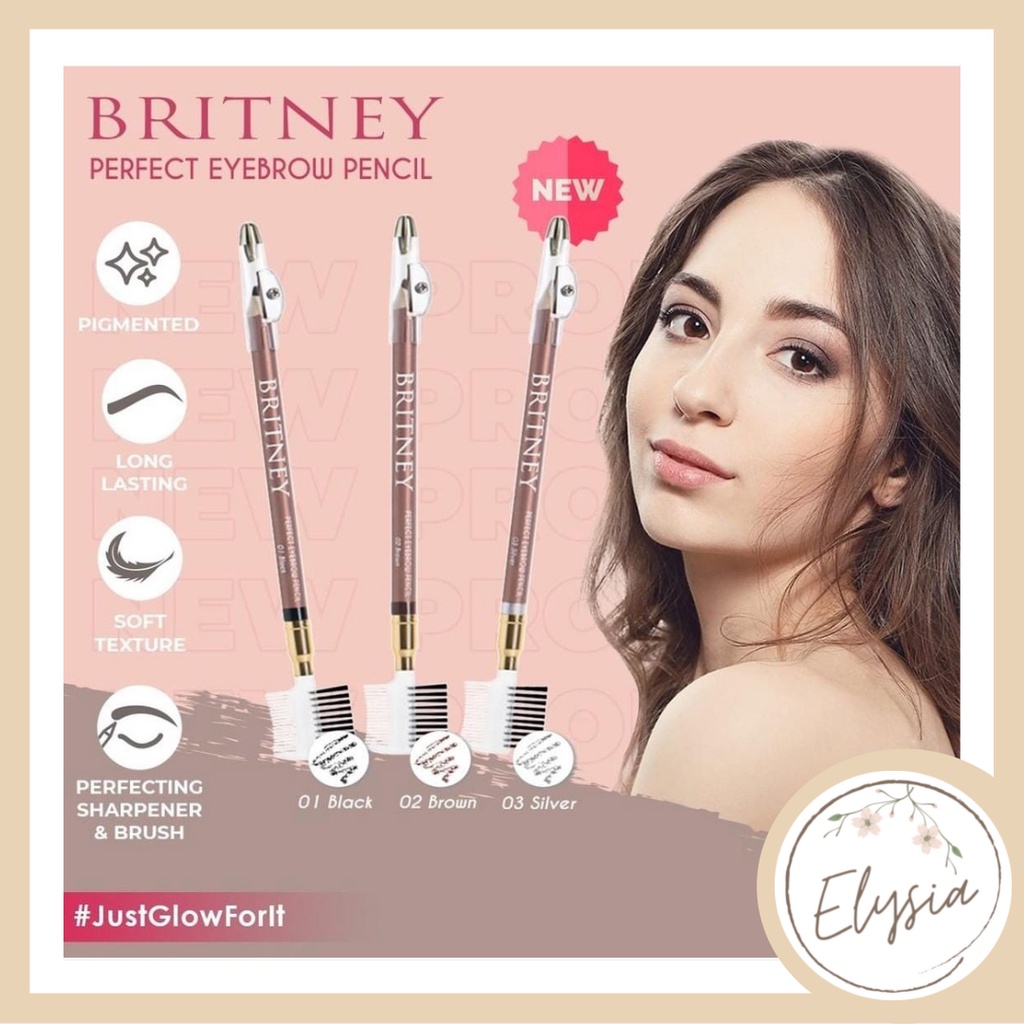 [TERMURAH] Britney Perfect Eyebrow Pencil | Pensil Alis Britney | Eye Brow- Purbasari