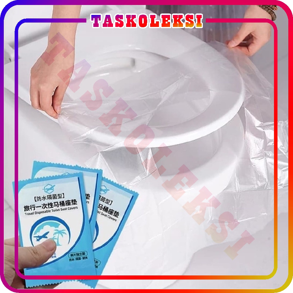 ☛TK☚ Travel Toilet Seat Cover Disposable Alas Duduk Kloset Toilet Plastik R701