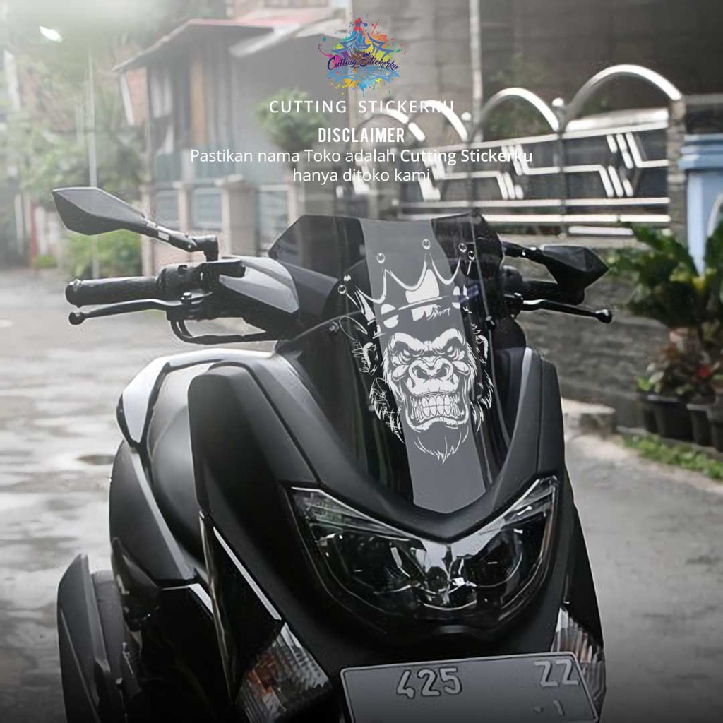 Cutting Stiker King Kong Variasi Motor Mobil Sticker Timbul Keren Nyala Dasbor Spakbor Visor Body Kaca Helm Laptop Hologram Reflective Tahan Air Bodi Samping Nama Scoopy Vario Beat NMAX PCX Vespa Aesthetic Pickup Anime Windshield Kustom Modif