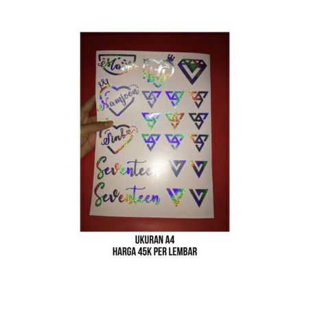 

Cutting Sticker Hologram 40k Ukuran Kertas A4 Murah