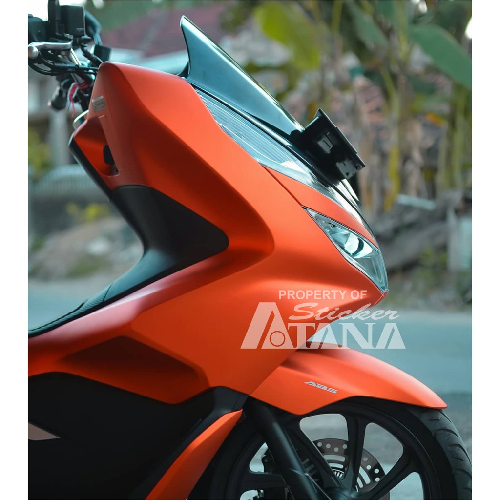 Skotlet Orange Doff Metalik Scotlet Infinity Satin Dop Stiker Meteran Sticker Decal PCX Motor Nmax